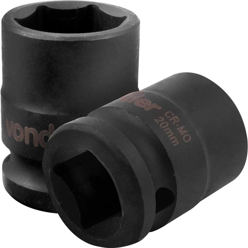 Soquete sextavado de impacto, encaixe de 1/2" x 20,0 mm