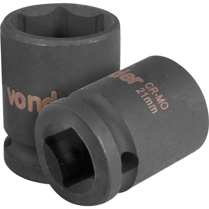Soquete sextavado de impacto, encaixe de 1/2" x 21,0 mm