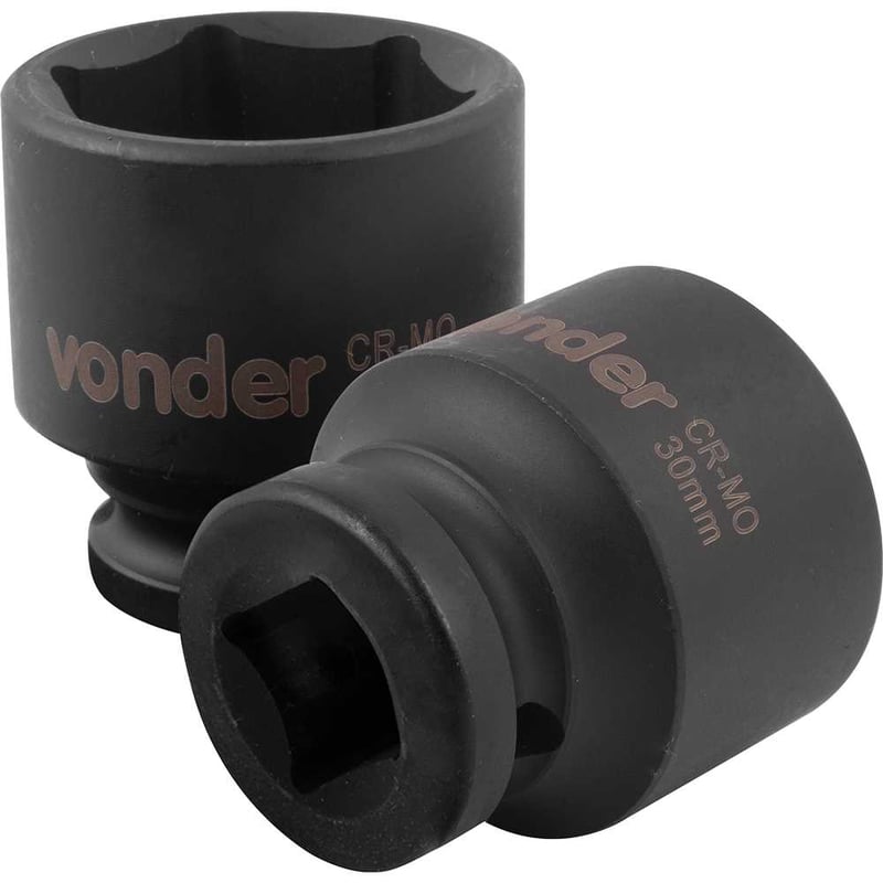 Soquete sextavado de impacto, encaixe de 1/2" x 30,0 mm