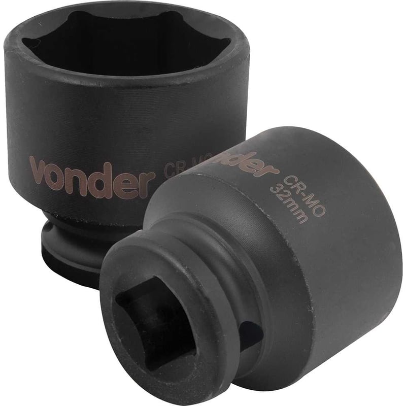 Soquete sextavado de impacto, encaixe de 1/2" x 32,0 mm