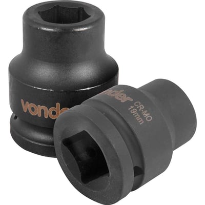 Soquete sextavado de impacto, encaixe de 3/4" x 19,0 mm