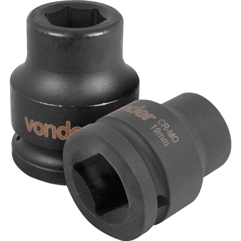Soquete sextavado de impacto, encaixe de 3/4" x 19,0 mm