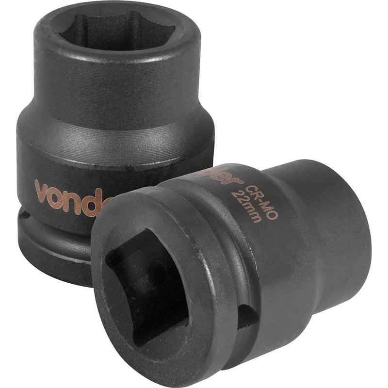 Soquete sextavado de impacto, encaixe de 3/4" x 22,0 mm