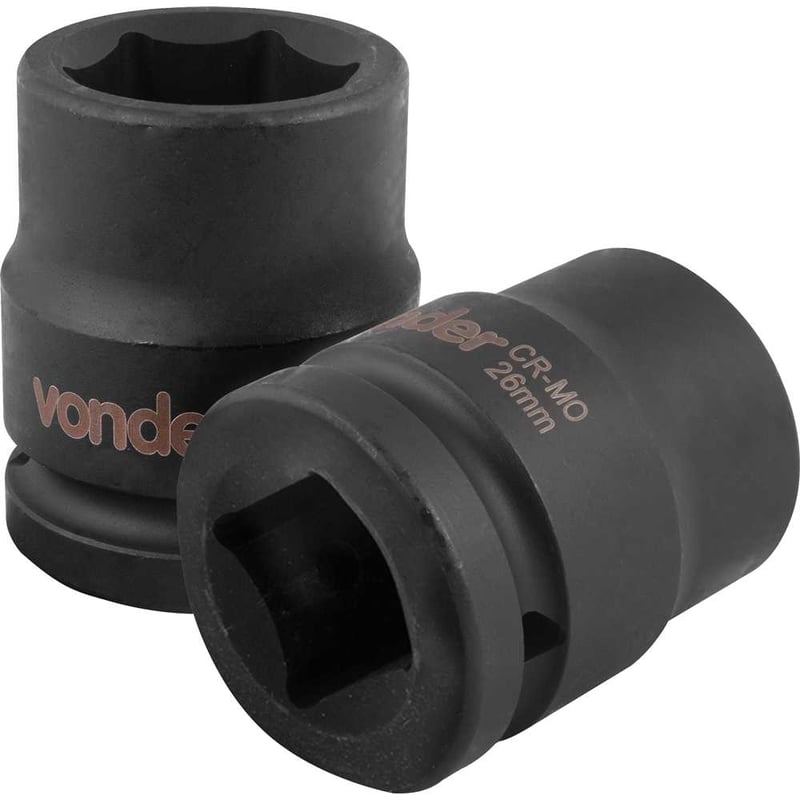 Soquete sextavado de impacto, encaixe de 3/4" x 26,0 mm