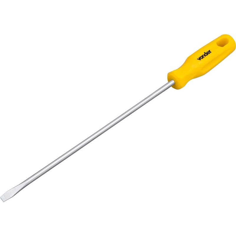 Chave de fenda 1/4" x 10", aço cromo vanádio, com ponta magnetizada