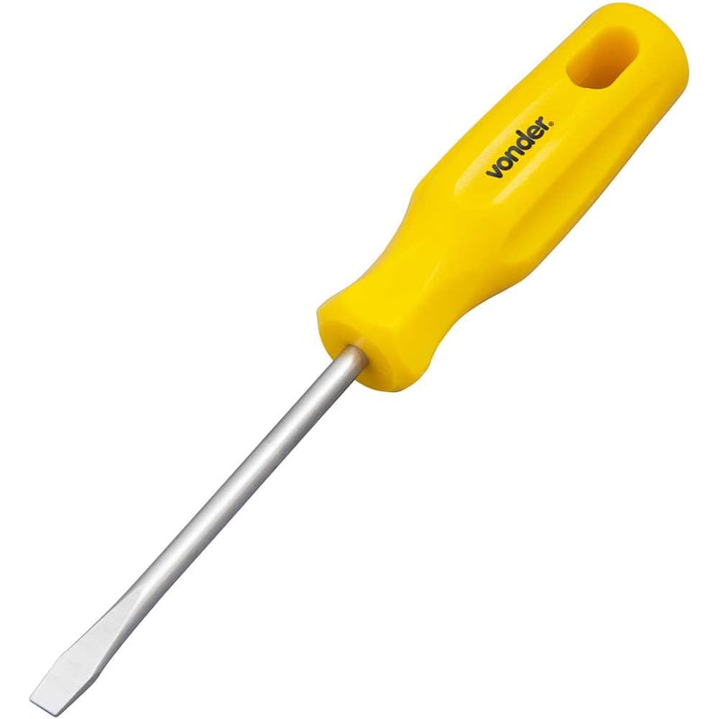 Chave de fenda 1/4" x 4", aço cromo vanádio, com ponta magnetizada