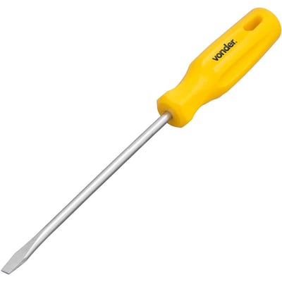 Chave de fenda 1/4" x 6", aço cromo vanádio, com ponta magnetizada