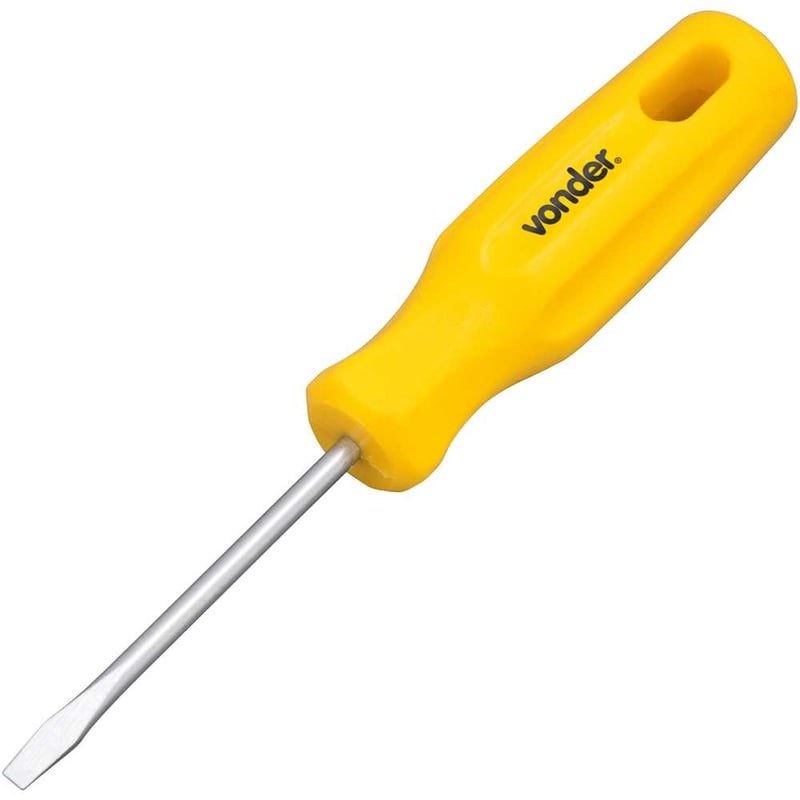 Chave de fenda 1/8" x 2", aço cromo vanádio, com ponta magnetizada