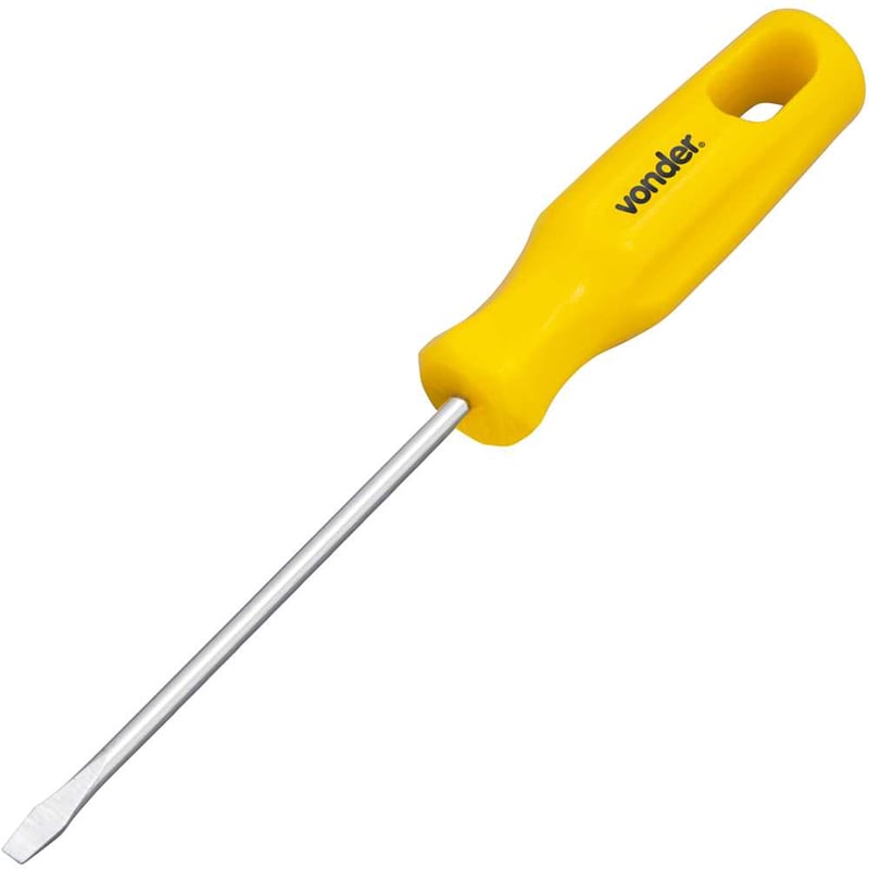 Chave de fenda 1/8" x 3", aço cromo vanádio, com ponta magnetizada