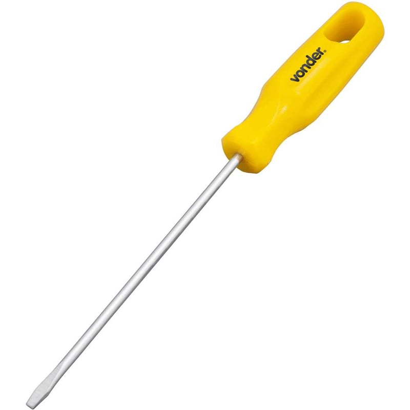 Chave de fenda 1/8" x 4", aço cromo vanádio, com ponta magnetizada