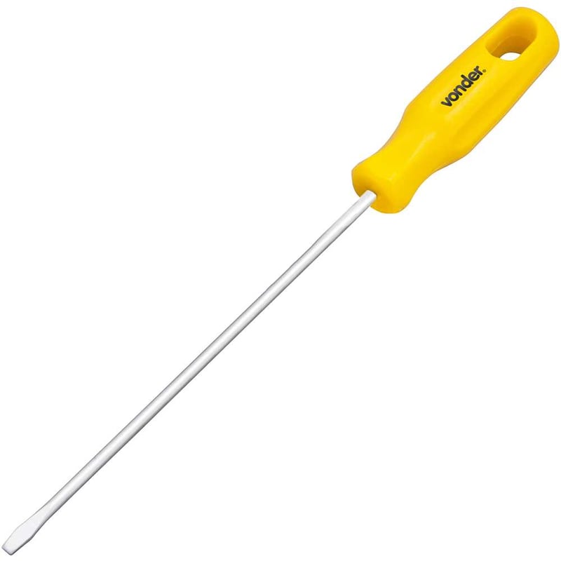 Chave de fenda 1/8" x 5", aço cromo vanádio, com ponta magnetizada