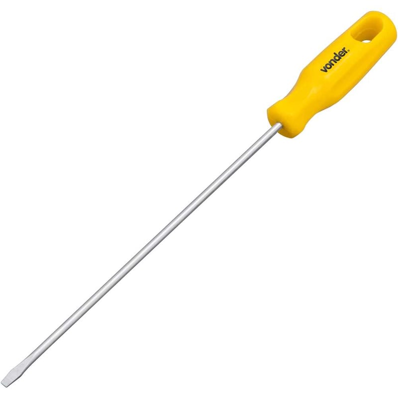 Chave de fenda 1/8" x 6", aço cromo vanádio, com ponta magnetizada