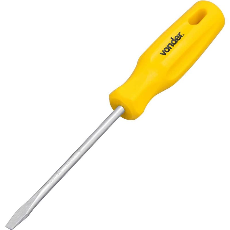 Chave de fenda 3/16" x 4", aço cromo vanádio, com ponta magnetizada