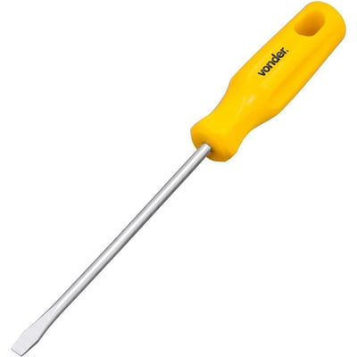 Chave de fenda 3/16" x 5", aço cromo vanádio, com ponta magnetizada
