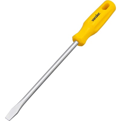 Chave de fenda 3/8" x 8", aço cromo vanádio, com ponta magnetizada