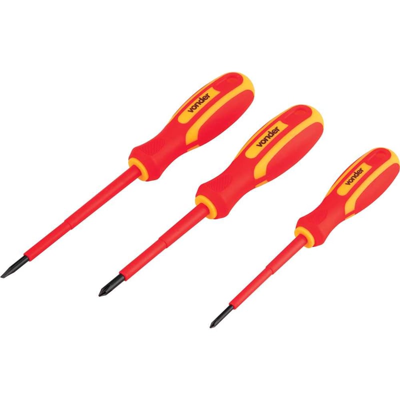 Jogo de chaves de fenda/phillips com 3 peças, IEC60900
