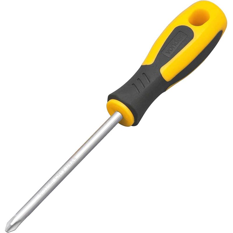 Chave phillips 1/4" x 4", aço cromo vanádio, cabo emborrachado, com ponta magnetizada VONDER PLUS