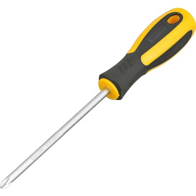 Chave phillips 1/4" x 5", aço cromo vanádio, cabo emborrachado, com ponta magnetizada VONDER PLUS
