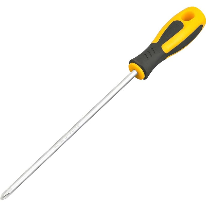 Chave phillips 1/4" x 8", aço cromo vanádio, cabo emborrachado, com ponta magnetizada VONDER PLUS