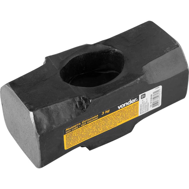 Marreta oitavada 3 kg sem cabo