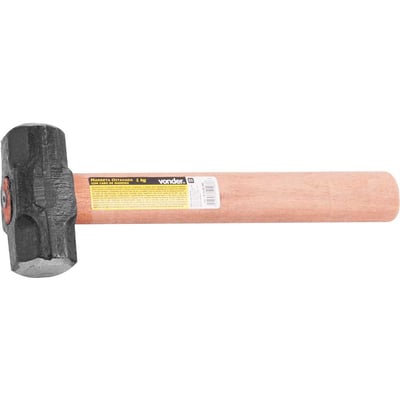 Marreta oitavada, 1,0 kg, com cabo de madeira