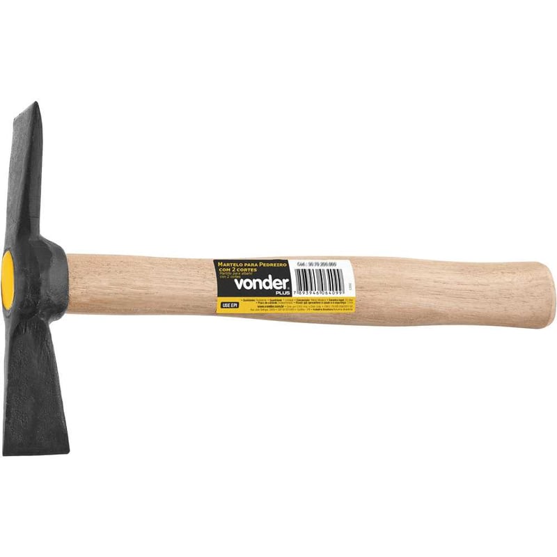 Martelo para pedreiro, com 2 cortes, VONDER PLUS