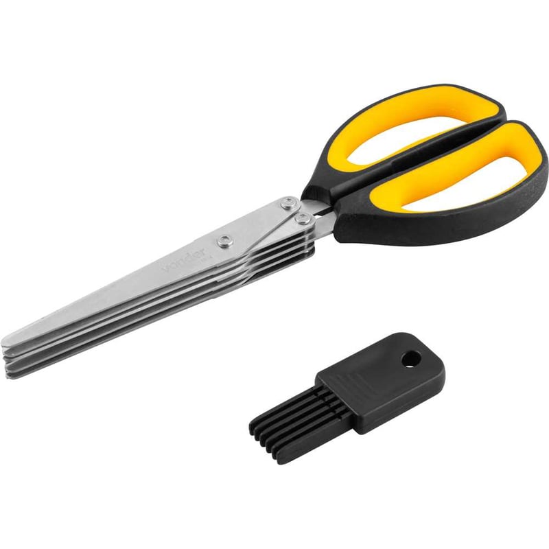 Tesoura multicamadas com 5 lâminas