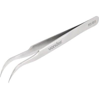 Pinça ponta curva, inox, PCV 0015