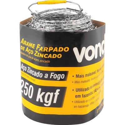 Arame farpado 250 kgf, 100 m