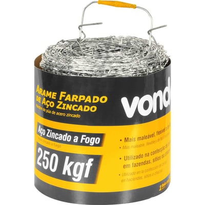 Arame farpado 250 kgf, 250 m