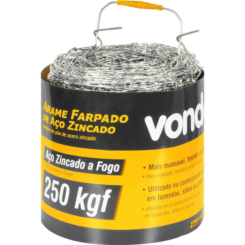 Arame farpado 250 kgf, 250 m