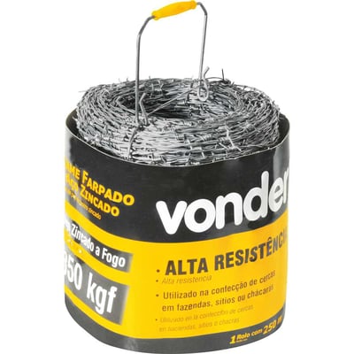 Arame farpado 350 kgf, 250 m