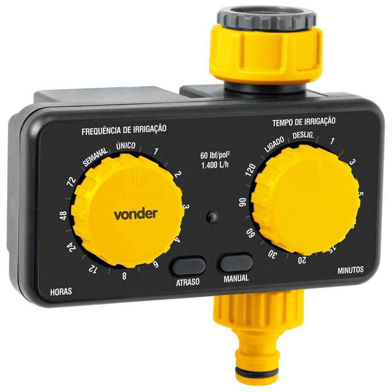 Temporizador eletrônico com controle analógico, para irrigação
