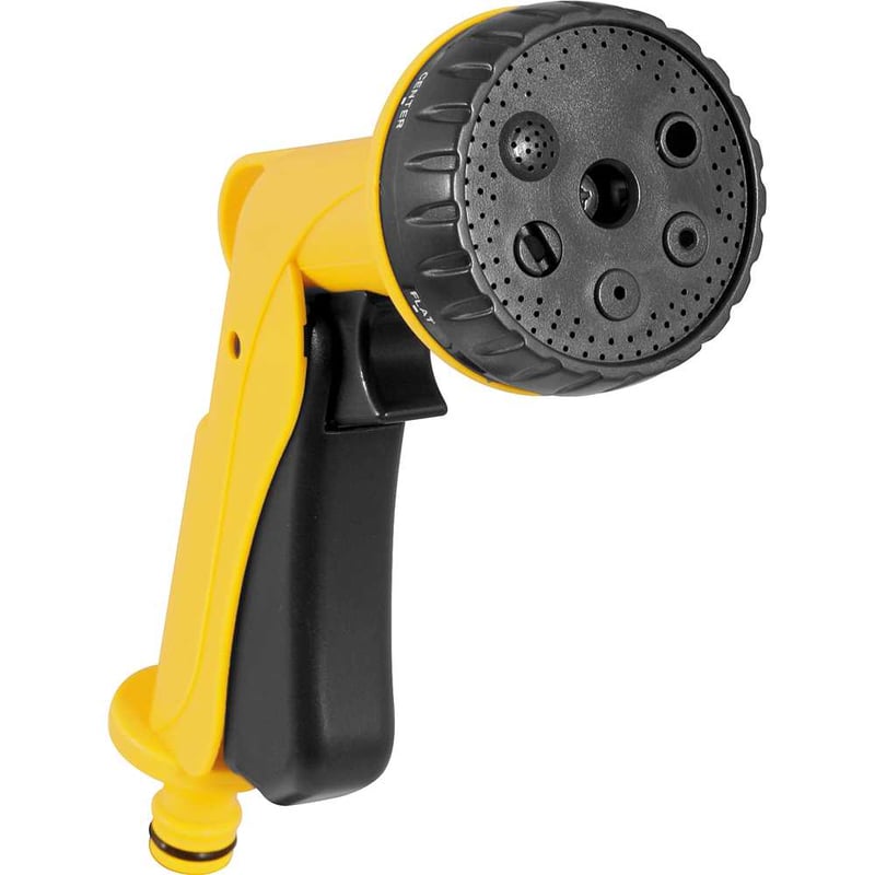 Esguicho plástico para jardim, 6 funções, engate 1/2"