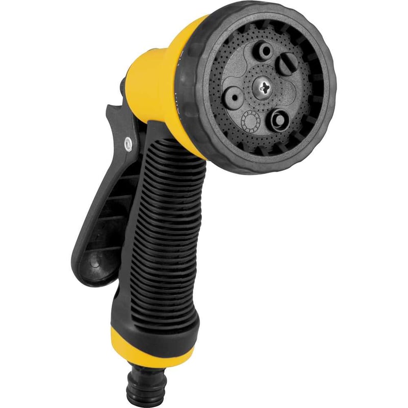 Esguicho plástico para jardim, 7 funções, engate 1/2"