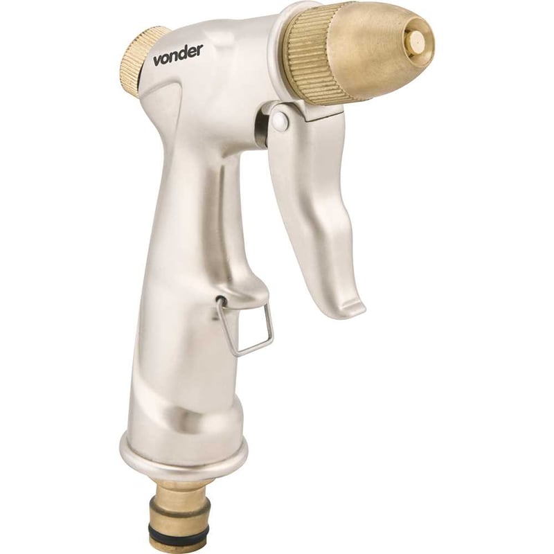Esguicho metálico para jardim, tipo pistola, engate 1/2"