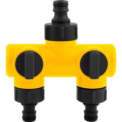 Adaptador múltiplo para mangueira com 2 saídas e regulador de fluxo individual
