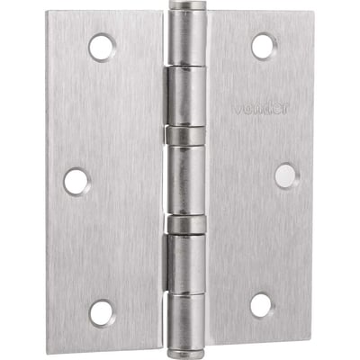 Dobradiça 3.1/2" com anel de rolamento, niquelada, com 3 peças