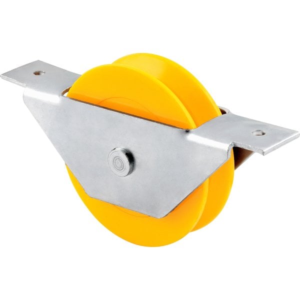 Roldana para portão 2.1/2", tipo V, em nylon, caixa aberta