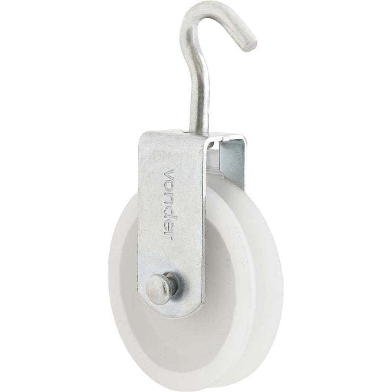Roldana plástica, 4 cm, com gancho
