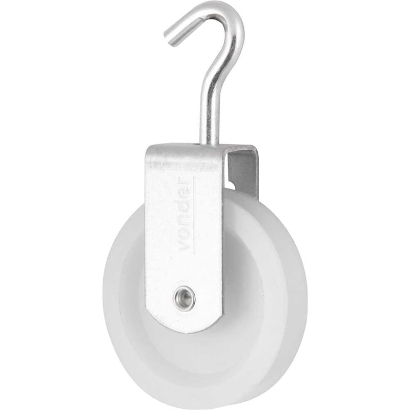 Roldana plástica, 6 cm, com gancho