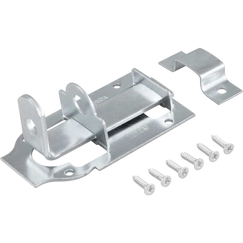 Fecho chato com porta-cadeado 4" - 101,6 mm, zincado, encartelado