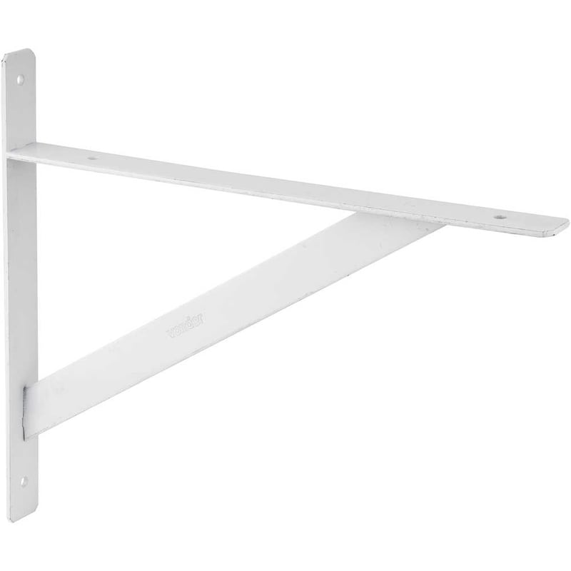 Cantoneira tipo mão francesa, reforçada, cor branca, 20 cm