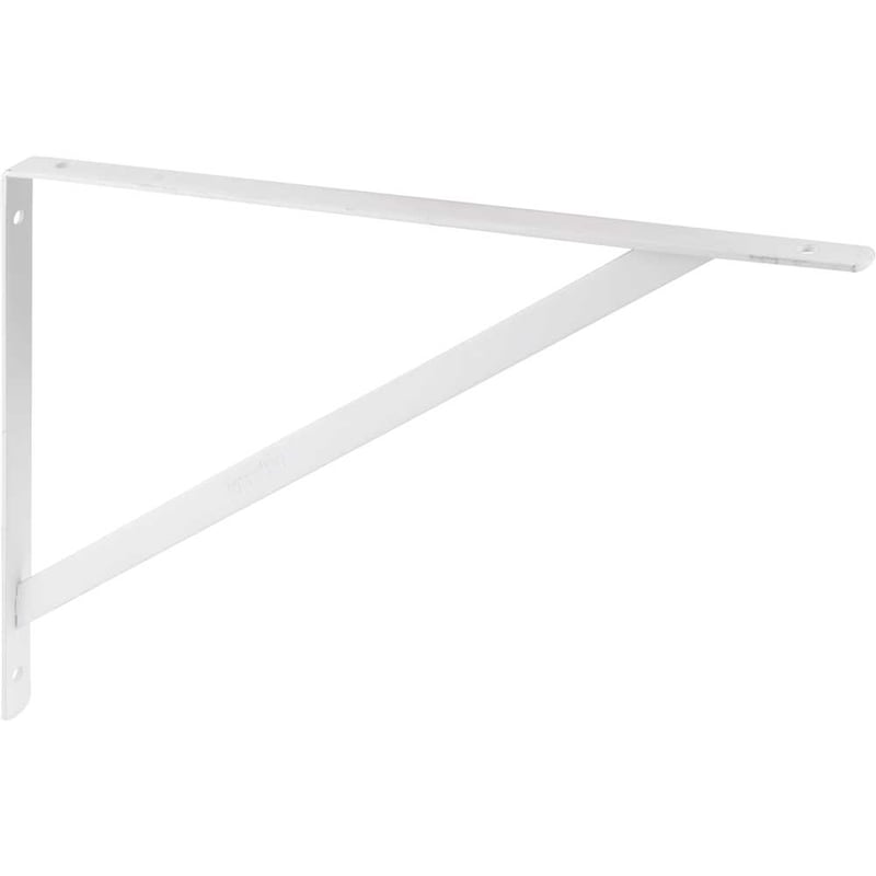 Cantoneira tipo mão francesa, cor branca, 30 cm