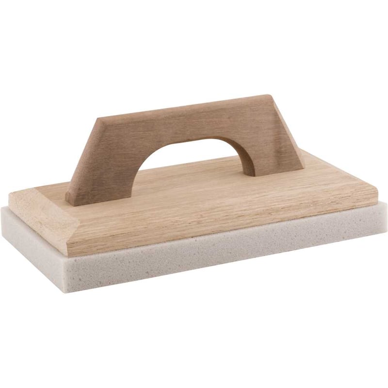 Desempenadeira de madeira, com espuma, 140 mm x 270 mm