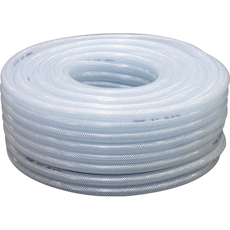 Mangueira PVC cristal trançada, VPT, 250 libras, 1/2"