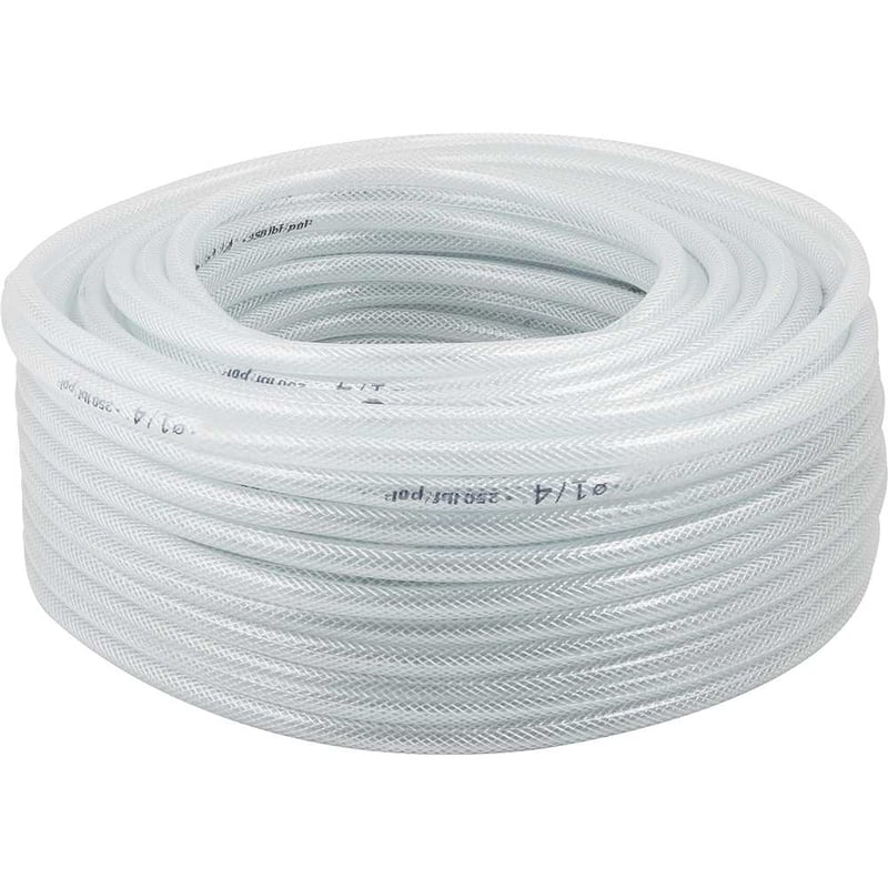 Mangueira PVC cristal trançada, VPT, 250 libras, 5/16"