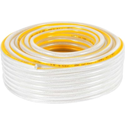 Mangueira PVC cristal trançada, multiuso, 250 libras, 3/8"