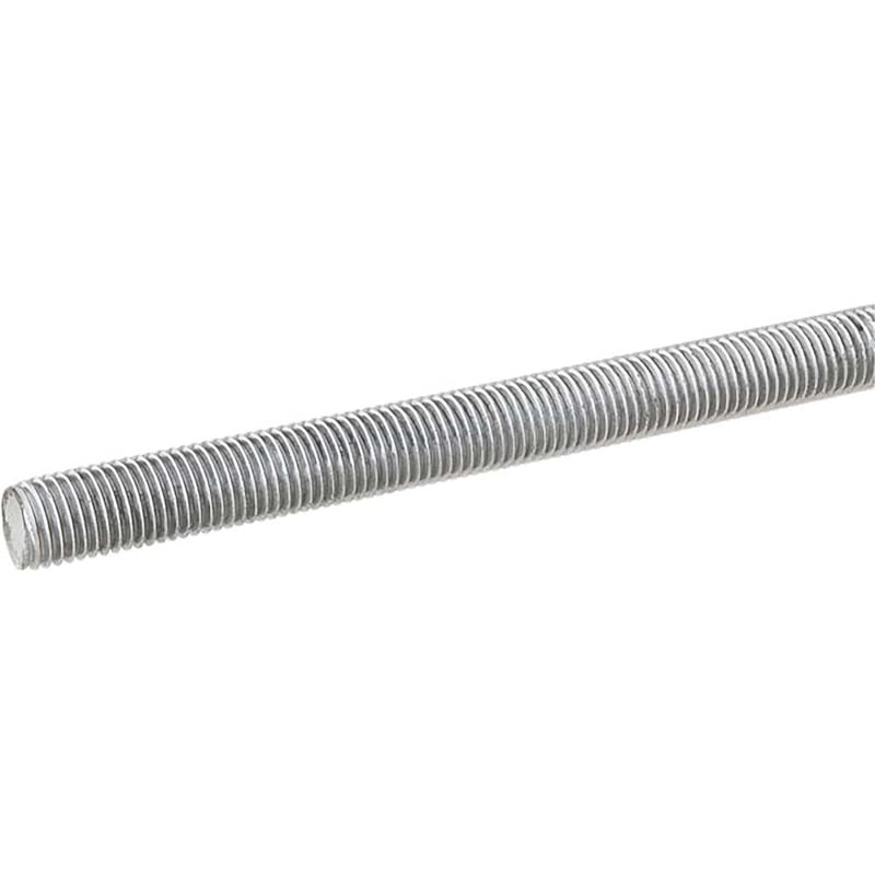 Barra roscada zincada branca 1/4", rosca UNC, com 3 metros