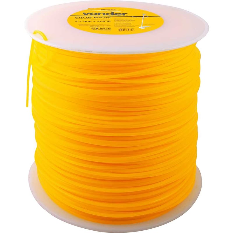 Fio de nylon, 2,7 mm x 500 m, quadrado